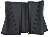 Hourglass enhanced zipper 4-hooks 15 steel bone latex waist trainer belt