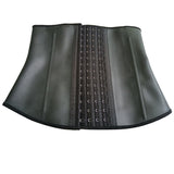 Gym PU 9 steel bone latex girdle sports fitness 4-hooks abdominal latex waist trainers