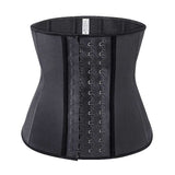 Natural latex body shaping adjustable thickened 3-hooks rubber waistband belt