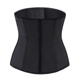 Natural latex body shaping adjustable thickened 3-hooks rubber waistband belt