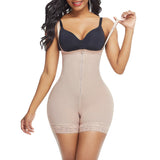 Tummy control body shaping butt lift pants crotch zipper waist pants