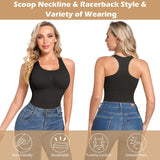 Shaper Top for Women Tummy Control Shapewear Tank Tops Racerback Cami Padded Bra Body Shaper Camisole