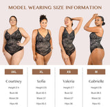 Lace Bodysuit for Women Tummy Control Shapewear V Neck Backless Tank Tops One Piece Body Shaper Fajas Thongs