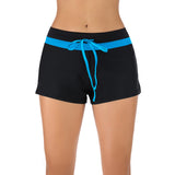Women's Square-Cut Swim Trunks Conservative Sexy Solid Color Beach Swimwear with Anti-Transparency