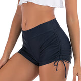 Women's Swim Trunks Solid Color One-Piece Beach Swim Pants