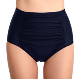 Women's Beach Pants Ruched Tight-Fit Fashion Swim Trunks Hip-Hugging Tummy-Control High-Waisted Bikini Bottoms