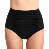 Women's Beach Pants Ruched Tight-Fit Fashion Swim Trunks Hip-Hugging Tummy-Control High-Waisted Bikini Bottoms