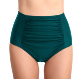 Women's Beach Pants Ruched Tight-Fit Fashion Swim Trunks Hip-Hugging Tummy-Control High-Waisted Bikini Bottoms