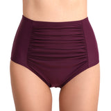 Women's Beach Pants Ruched Tight-Fit Fashion Swim Trunks Hip-Hugging Tummy-Control High-Waisted Bikini Bottoms