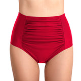 Women's Beach Pants Ruched Tight-Fit Fashion Swim Trunks Hip-Hugging Tummy-Control High-Waisted Bikini Bottoms