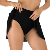 Women's High-Waisted Mesh Beach Skirt Swimwear with Anti-Transparency Triangle Bikini Bottoms