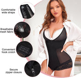 Shapewear for Women Tummy Control Seamless Mesh Body Shaper Deep V Neck Slim Bodysuit