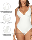 Shapewear Bodysuits for Women Tummy Control Body Suits Deep V Neck Thong Body Shaper