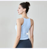 NUF Women's Long-Line Sports Bra with Padded Support