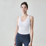 NUF Women's Long-Line Sports Bra with Padded Support