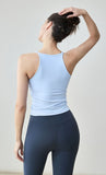 NUF Women's Long-Line Sports Bra with Padded Support
