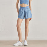 SZ High Waist Cross Waistband Sports Shorts