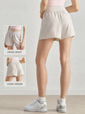 SZ High Waist Cross Waistband Sports Shorts