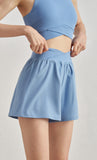 SZ High Waist Cross Waistband Sports Shorts