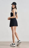 Dual-Strap Color-Block High-End Elastic Hem Tennis Dress
