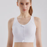 Zip-Front Mesh Sports Bra