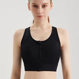 Zip-Front Mesh Sports Bra
