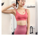 女性用夏用スポーツブラ:ヨガバック美化ブラ、一体型サポート、フィットネスベスト
