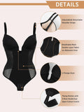 Women Shapewear Bodysuit Built in Bra Tummy Control U Plunge Backless Thong Body Suits