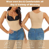 Women's Cami Shaper Open Bust Shapewear Tummy Control Tank Tops Camisole