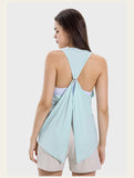 Luxtre rear swing fork butterfly strap sports vest ice feeling breathable hollow back yoga suit top