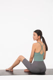 Sexy Back Cross Strappy Cropped Workout Top Padded Sports Yoga Bra