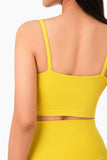 Women's Light Support Plunge Yoga Sports Bra Crop Tank Tops