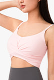Women's Light Support Plunge Yoga Sports Bra Crop Tank Tops