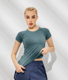 Women's Breathable High Elastic  short sleeve T-shirt