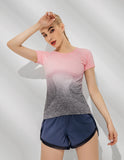 Women's Sport Quick Dry Fit O Neck Short Sleeves Tshirt