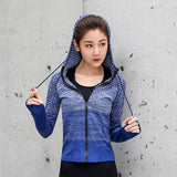 Full Zip Hoodie Jacket with Thumb Hole