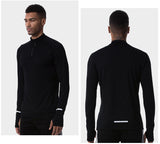 Mens Quarter Zip Pullover Lightweight 1/4 Zip Running Top