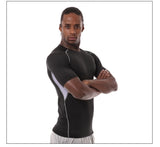 Men's Compression Shirt Short Sleeve Tops Slimming Body Shaper for Athletic  T-Shirts