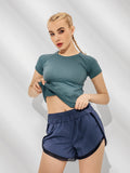Women's Breathable High Elastic  short sleeve T-shirt