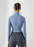 Women's Slim Fit Yoga Workout Jacket Full Zip Running Lightweight Outerwear