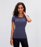 LU O neck light weight running T-shirt yoga top