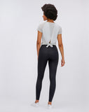 Women's back open loose fit yoga wear top T shirt