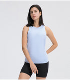 Yoga Vest Women Coverall Running Sleeveless Loose T-Shirt Sports Vest Gym Tank Top