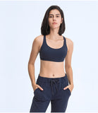 Straps cross back sexy yoga vest top bra for fitness wear