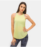 Fitness Dry breathable women's running tank top sports top