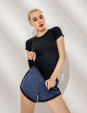 Women's Breathable High Elastic  short sleeve T-shirt