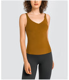 Women's tight Training V-neck Soft Crop Tank Top Women