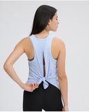 Yoga Vest Women Coverall Running Sleeveless Loose T-Shirt Sports Vest Gym Tank Top