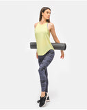 Fitness Dry breathable women's running tank top sports top