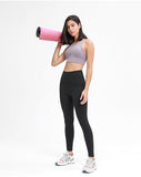 mesh center high impact O-neck fitness yoga bra
